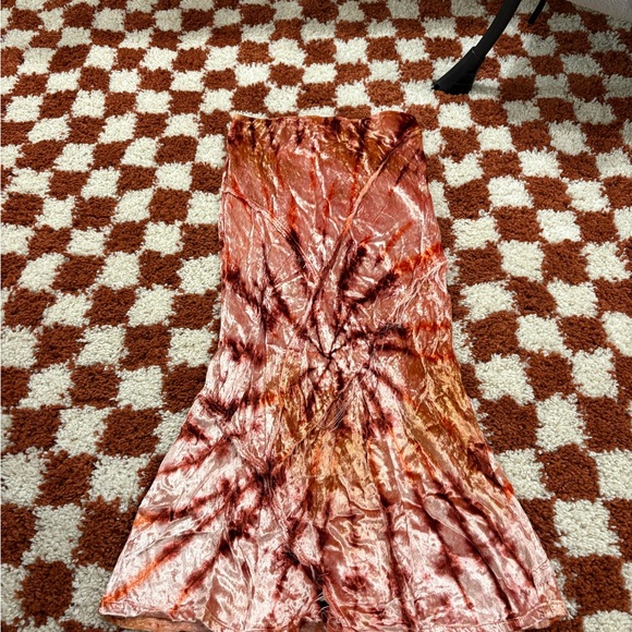 Free People Tie Dye Velvet Skirt - Picture 2 of 3